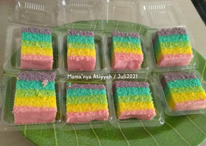 Rainbow Cake 🍰 Kukus