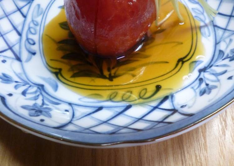 Gingery Boiled Whole Tomato