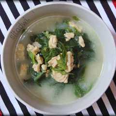 A picture of Bobor daun labu siam.