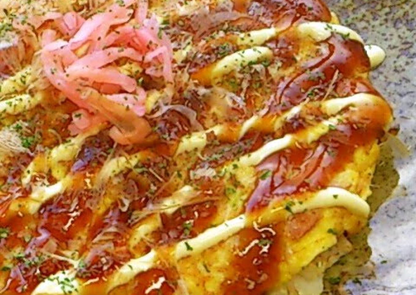 Okonomiyaki-style Chinese Cabbage Omelette