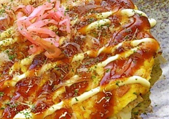 Okonomiyaki-style Chinese Cabbage Omelette