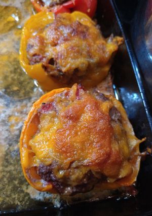 A picture of Low Carb Stuffed Bell Peppers.