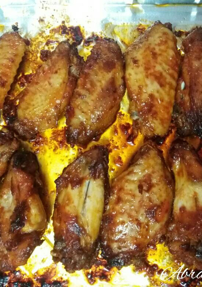 Una foto de Alitas de pollo adobadas al horno