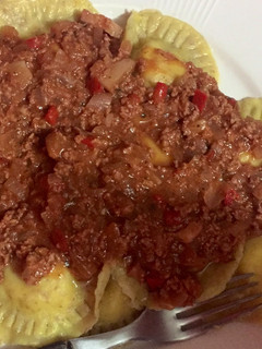 Una foto de Sorrentinos de jamón queso y ricota