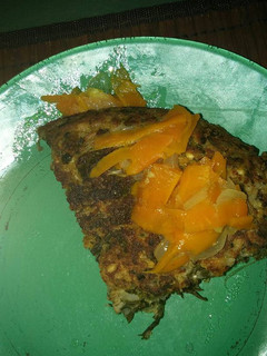 Una foto de Tortilla de espinaca y arroz