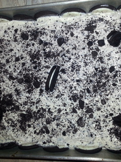 A picture of Oreo ice cream cake.