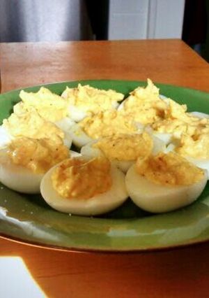 A picture of Homestyle Deviled Eggs.