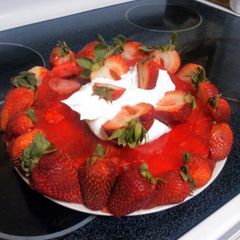 A picture of Kek's Strawberry Jello Surprise.