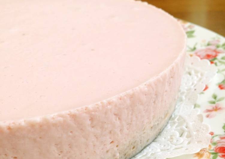 Recipe of Perfect Easy Heavy Cream-free Strawberry No-Bake Cheesecake