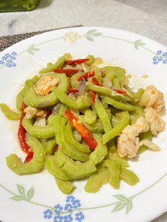 Foto resep Tumis Udang Pare Cah Bawang Putih