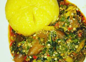 Easiest Way to Cook Tasty Okro soup with pomo