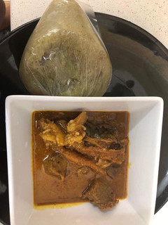 A picture of Cabbage swallow and ogbono soup.