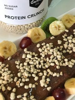 Una foto de Flan de chocolate y claras FIT