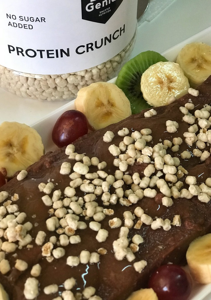 Una foto de Flan de chocolate y claras FIT