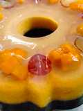 Pudding buah lapis coklat