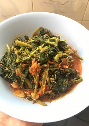 Foto resep Tumis Kangkung Terasi Pedas
