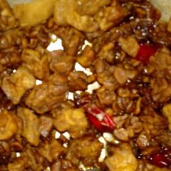 A picture of Stir Fry Tempe-Tofu with Black Soy Sauce.