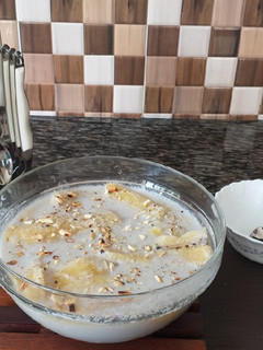 A picture of Banana in coconut milk #Theme Challenge.