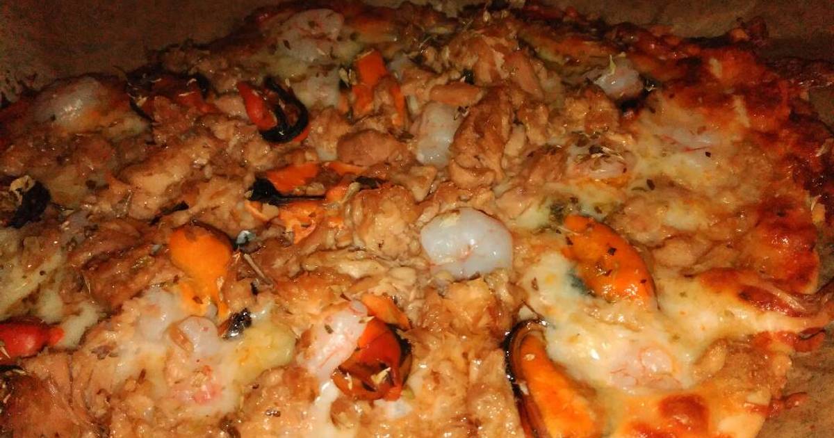Pizza de mariscos Receta de Ana Viso- Cookpad