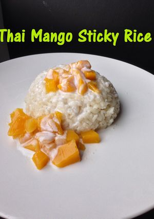 A picture of Thai Mango Sticky Rice.