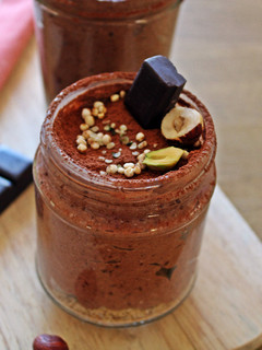 Una foto de Mousse de chocolate vegana