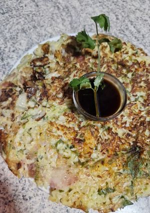 Una foto de Okonomiyaki