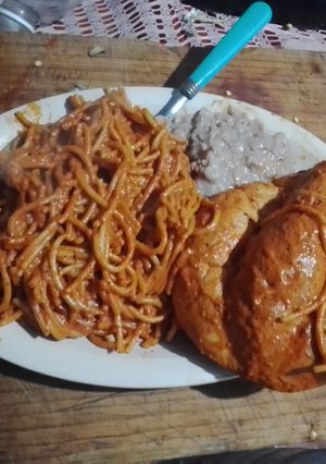 Una foto de Espagueti picante
