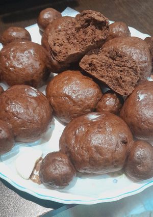عکسی از دستور نون بخارپز اسون شکلاتی🥖🐻