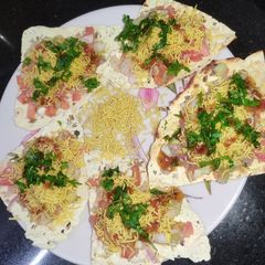 Masala Papad triangles A picture of Masala Papad triangles.