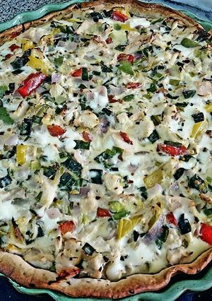 Una foto de Tarta de pollo y verduras