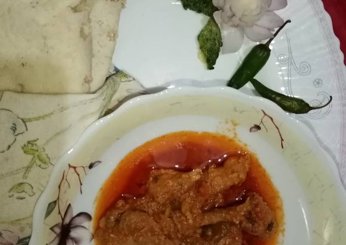 Recipe of Perfect Tikka Karhai with naan