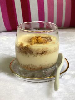 صورة لوصفة حلى كاسات البسكوت المحموس واللوتس 😋😋