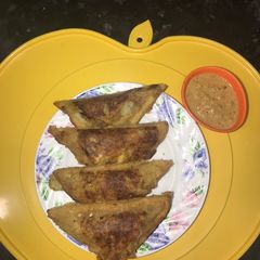 A picture of Bread Pakoda non fried pakora.