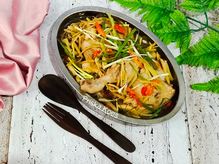 Cara Sederhana Membikin Resep  Ayam Kukus Jahe yang Lezat Sekali, Menggugah Selera
