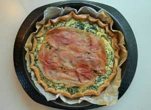 Foto di Torta salata ricotta, spinaci e speck