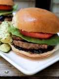 Turkey Burgers with Balsamic-Fig Preserves and Roasted Parmesan Zucchini Sticks