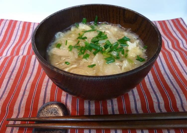 Steps to Make Homemade No Pre-soaking Required: Kiriboshi Daikon and Kurumabu Miso Soup