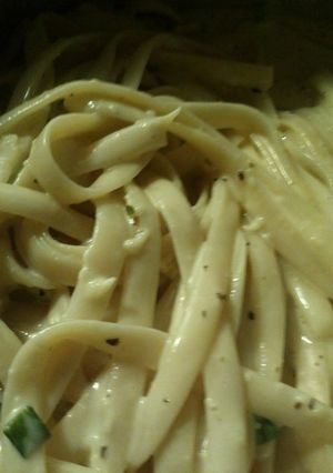 A picture of Kandi‘s Fettucini Alfredo.