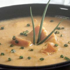 A picture of Winter Squash Apple Soup.