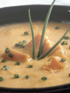 A picture of Winter Squash Apple Soup.