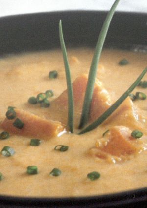 A picture of Winter Squash Apple Soup.