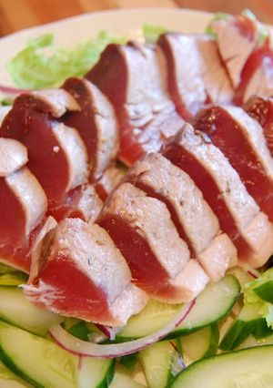 A picture of Salted Seared Bonito.