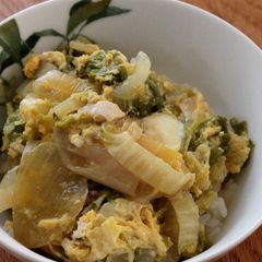 A picture of Chinese Cabbage with Egg.