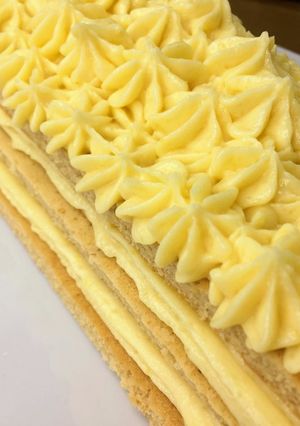 Une photo de Recette bûche citron façon mille feuille