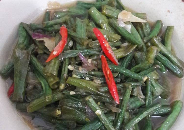 Tumis Kacang panjang asam manis