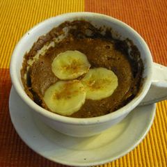 A picture of Mug Cake Made with Pancake Mix.