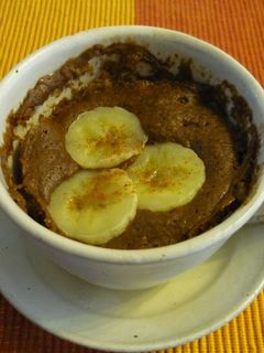 A picture of Mug Cake Made with Pancake Mix.
