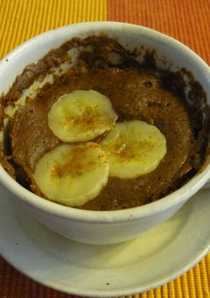 A picture of Mug Cake Made with Pancake Mix.