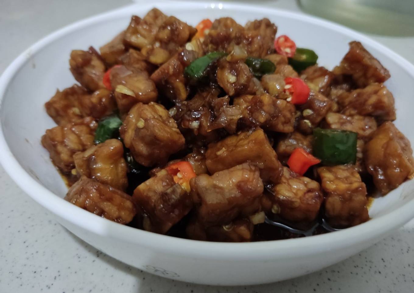 Oseng Tempe Cabe Ijo