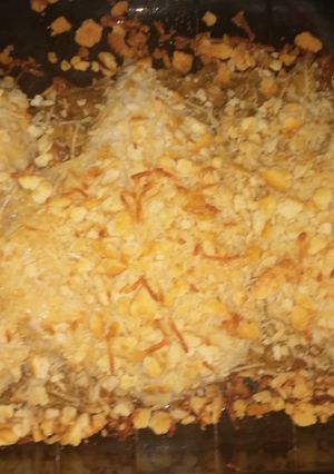 A picture of Krissy's stuffed chicken.